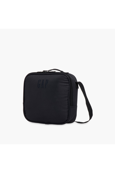 GAP Solid Lunch Bag with Adjustable Strap and Zip Closure