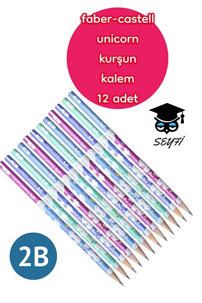 Faber Castell 12Pcs 2B Grade Pencil Faber-Castell Round Body Patterned