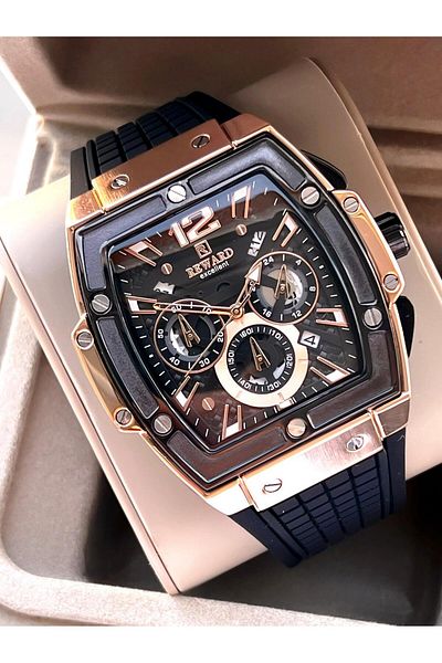 Reward Silicone Cord Inner Functions Active 5 Atm Water Resistant Men's Wrist Watch Vs.Blkt.0506