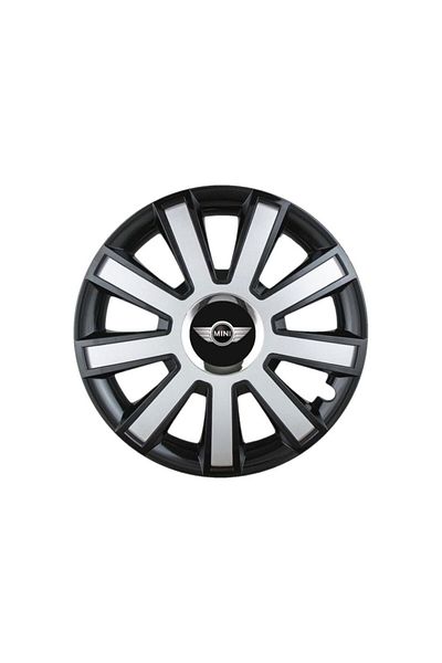 Autohelix MSA Set de 4 capace de jantă R14, culoare Gri-Negru Flash, pentru gama Mini Cooper