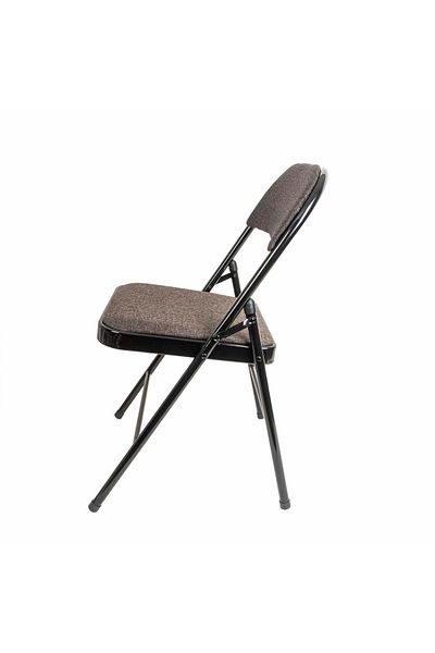 Z-Tools Scaun pliant tapițat cu material textil, cadru metalic, gri / ZTS9166