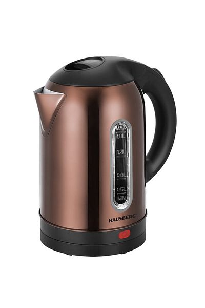 Hausberg Electric kettle HB-3621CU, 1800 W, 1.8 liters, 360 degree rotation, removable base, copper