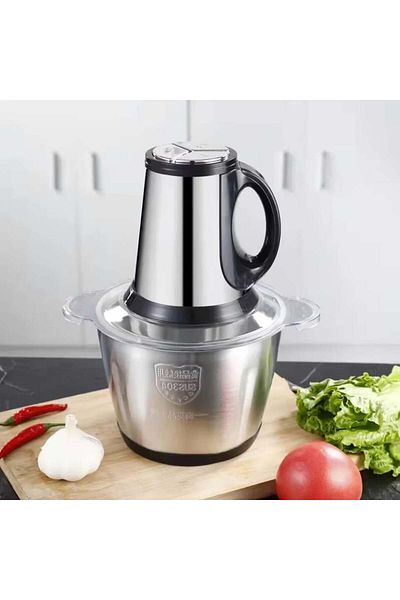 divendi-ro Electric mincer for meat and vegetables, 300W, Capacity 3L, Stainless steel, Silver