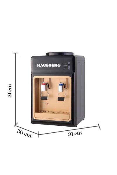 Hausberg Dozator apa HB-6026NG, incalzire 550 W, racire 80 W, LED pentru apa calda si rece, termostat