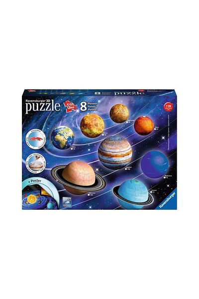 RAVENSBURGER Puzzle glob - Sistemul Solar, 27/54/72/108 piese