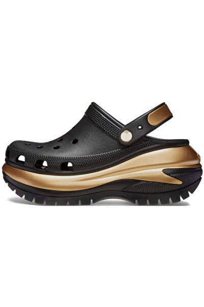 Crocs Saboti mega crush metallic clog - black/gold