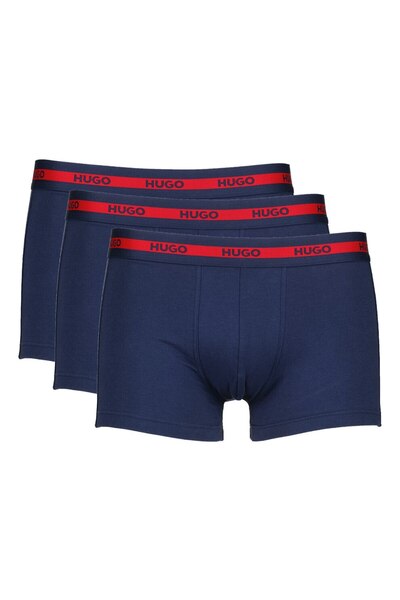 HUGO , Set de boxeri cu logo - 3 perechi, Bleumarin, L
