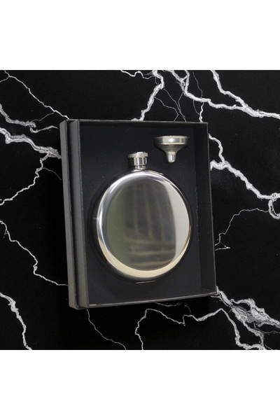 Kuzey Tacı Stainless Round Pocket Flask Set (Funnel Included) Vip