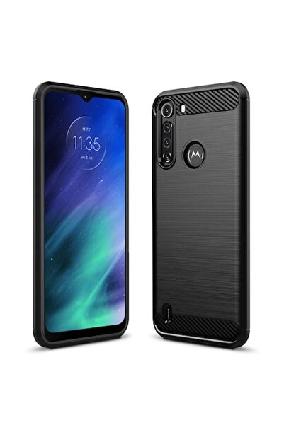 OEM Carcasă pentru Motorola One Fusion, poliuretan, neagră