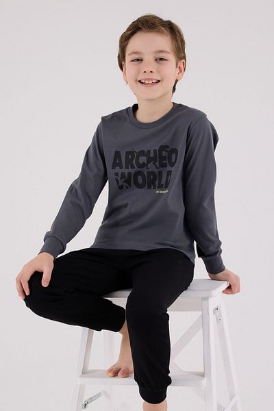 Rolypoly Boy's Gray Pajama Set