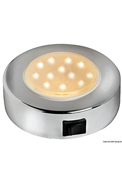 OSCULATI Plafoniera Led BatSystem Sun, Montare in Nisa, Corp Abs Alb, Difuzor Opal