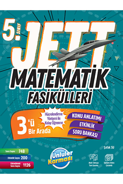 Evrensel İletişim Yayınları 5.Sınıf Ünlüler Karması JETT Matematik Fasiküller...