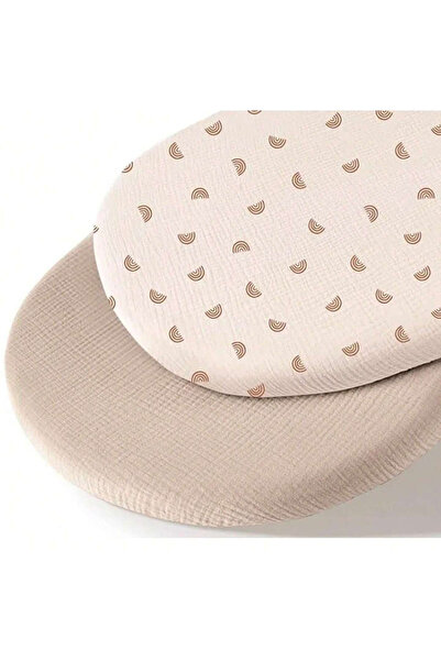 Choice غطاء سرير أطفال ملائم من قطعتين من Sand Rainbow، غطاء وسادة تغيير حديث...