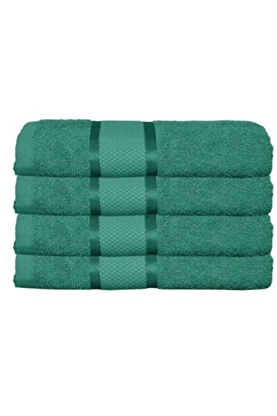 OEM Set 4 Hand Towels, Cotton, 30x50cm, 400g/m², Dark Green