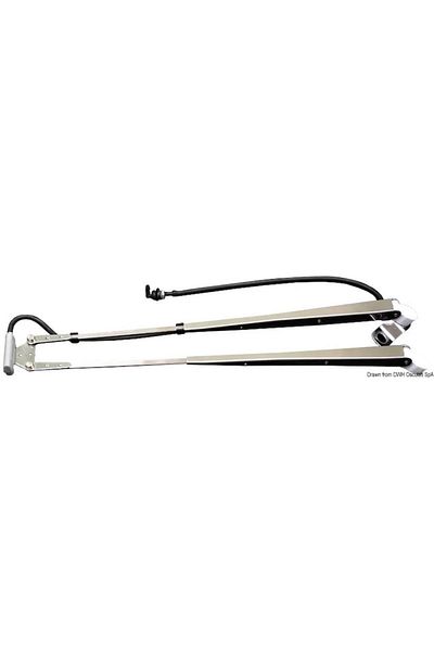 OSCULATI Braț telescopic pantografic cu furtun de spălare, 450-550 mm, oțel inoxidabil