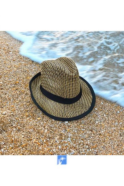 Kardelen Butik Denizli Michael Jackson Model Short Edge Straw Hat (Size 57-58 cm)