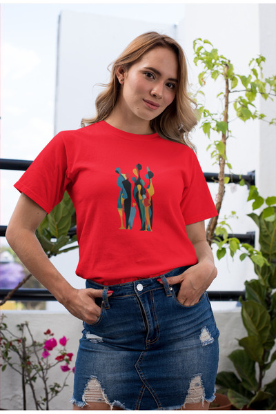 Butik Μπλουζάκι με μποέμ μοτίβο / Γυναικείο πολύχρωμο μπλουζάκι 100% βαμβάκι ...