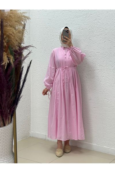 MİHRA STORE Orelita Front Button and Pleated Dress Suit-Bn4449 Pink
