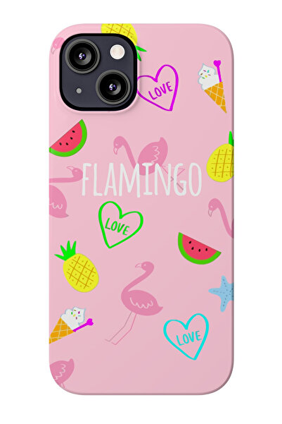 izzytech حافظة هاتف من السيليكون بتصميم فلامنغو متوافقة مع هاتف iPhone 16 Pro