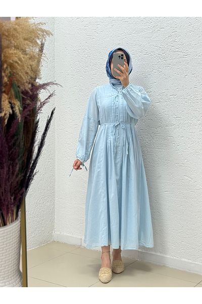 MİHRA STORE Orelita Front Button and Pleated Dress Suit-Bn4449 Blue