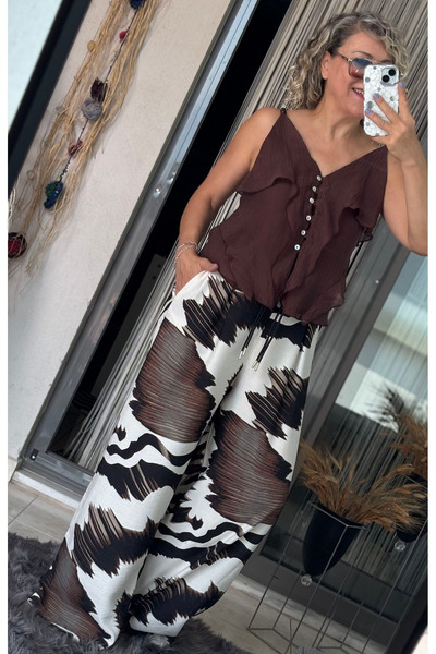 Dila Butik Bağlama Detay İtalyan Keten Pantolon