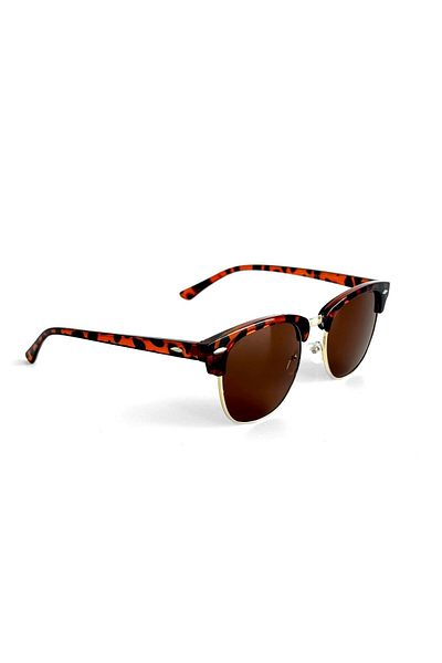 ablukaonline Men's Half Frame Classic Glasses Brown