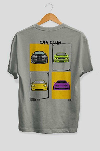 Ankhises Car Club Πίσω εμπριμέ μπλουζάκι υπερμεγέθη ανδρικό γυναικείο μπλουζάκι 100% βαμβακερό λαιμόκοψη