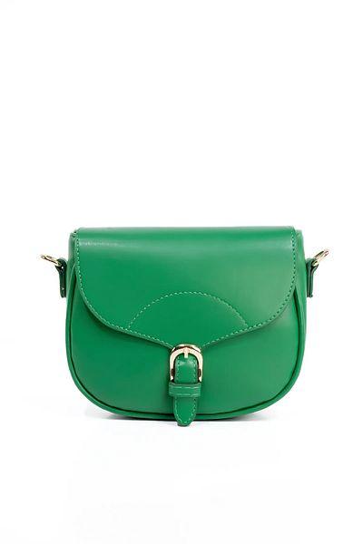 glowfit Women's Green Flap Crossbody Bag with Buckle and Belt