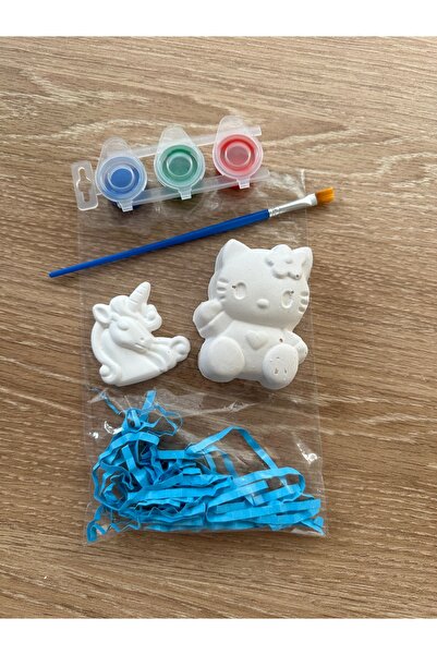 BalibeeCandle "Renkli Masal Atı ve Sevimli Kedi Taş Boyama Seti – Boya + Fırça"