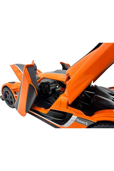 JPT Macheta metal Koenigsegg Agera RS portocalie cu sunet, lumini si resort