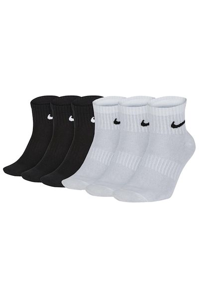 Nike , Set de sosete unisex Everyday - 6 perechi, Negru, Alb, 38-42