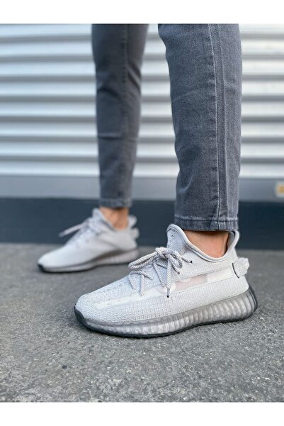 EBRUS TREND Jet-305 Pulse Lace-Up Knitwear Fabric Men's Casual Sports Shoes Tgt - Gray