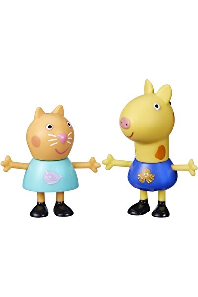 Peppa Pig Set 2 figurine Peppa Pig - Prieteni Buni, Pisica Candy si Girafa Gerald