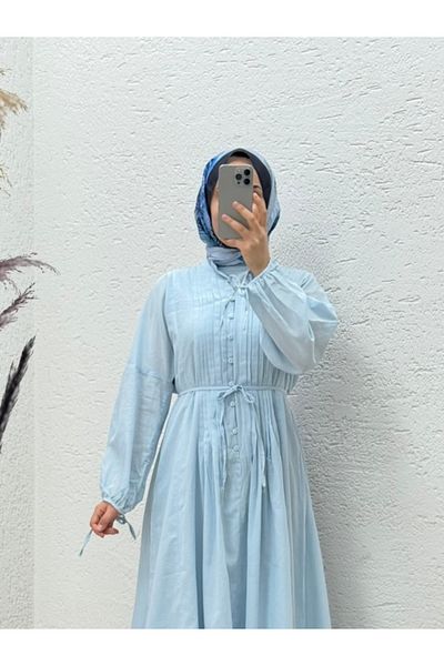 MİHRA STORE Orelita Front Button and Pleated Dress Suit-Bn4449 Blue