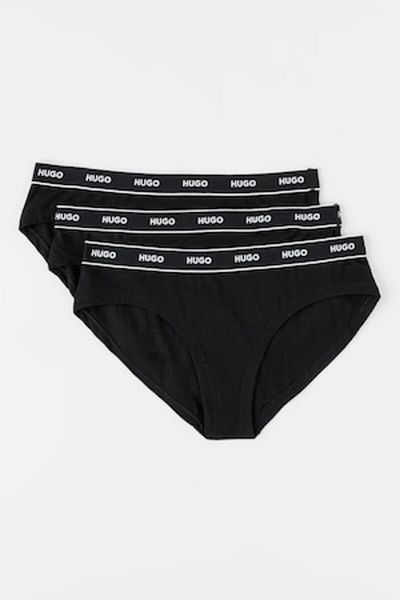 HUGO , Set de lenjerie intimă cu logo în talie - 3 perechi, Negru, 2XL
