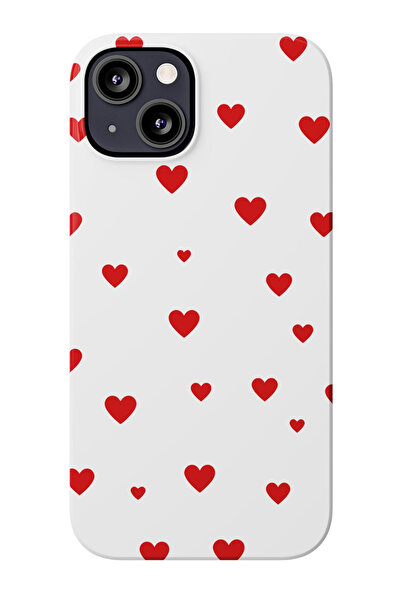 izzytech حافظة هاتف من السيليكون بتصميم قلوب حمراء متوافقة مع هاتف iPhone 17 Air