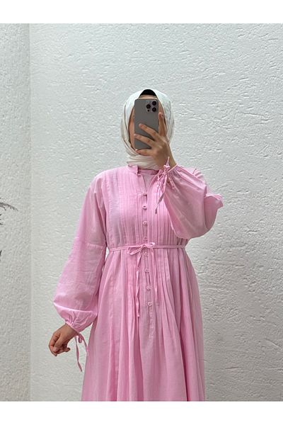 MİHRA STORE Orelita Front Button and Pleated Dress Suit-Bn4449 Pink