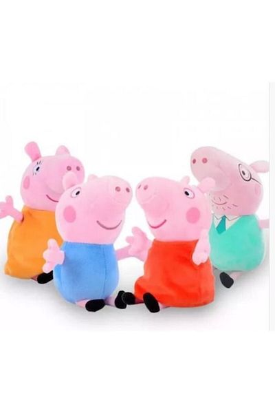 E EFRALL Set 4 Jucarii Din Plus Peppa Pig-20 cm