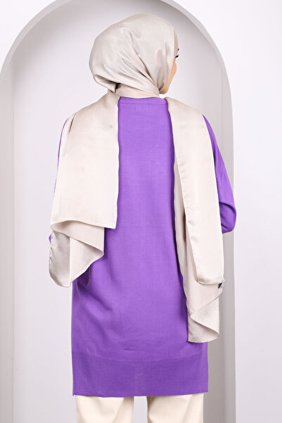 İmajButik Λιλά Mercerized Casual Knitwear Τούνικ