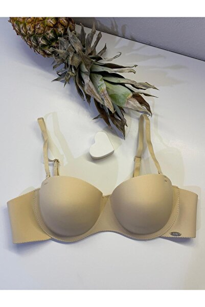 Kırmızı Women's Nude Color Laser Cut Unpadded Basic Bra |   Breathable Smooth...