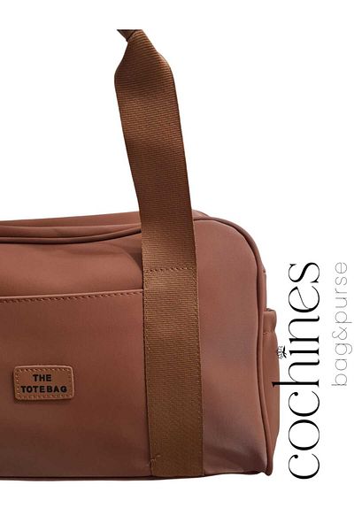 glowfit Women's Tan Large Size Soft Satin Buzzy Fabric Wallet the Totebag Shoulder and Shoulder Bag