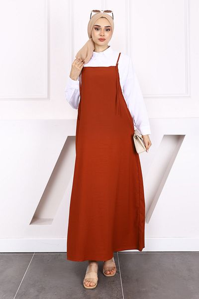 İmajButik Φόρεμα Kremit Hijab Gilet