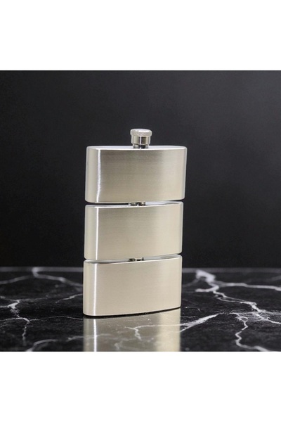 Kuzey Tacı Silver Color 3 Layer Stainless Steel Flask Vip