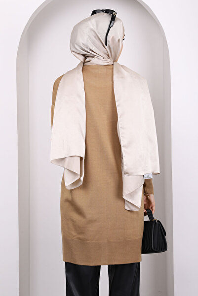 İmajButik Bisküvi Merserize Salaş Triko Tunik