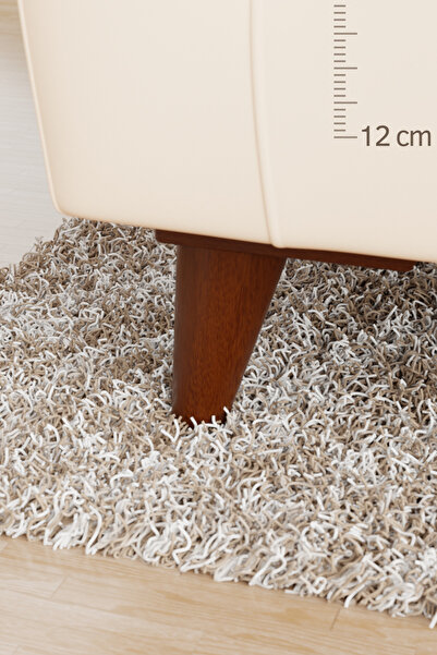 wooden lane studio Eymen Tekli Konik Kahverengi Ahşap Desenli 12 Cm Mobilya K...