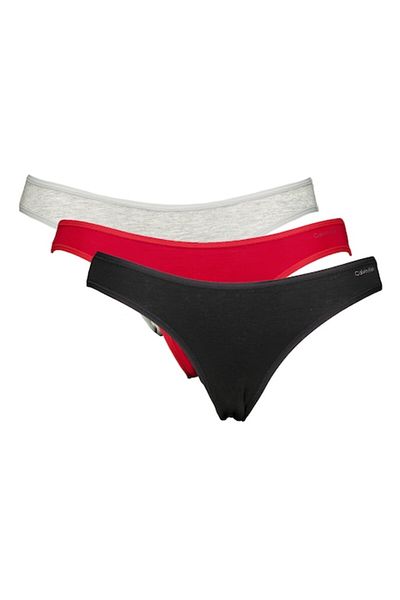 Calvin Klein Set de chiloți din amestec de bumbac - 3 perechi, roșu, negru, gri, XL