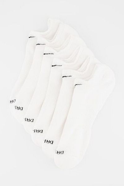 Nike , Set of very short socks with Dri-FIT for fitness Everyday Plus - 6 pairs, White, L