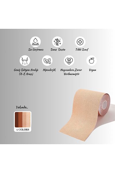 Atelier Tuberose Chest Tape 2 Pcs 5 Meters Breast Lifts, Fixes, Closes the End, Shapes Tape Boobtape