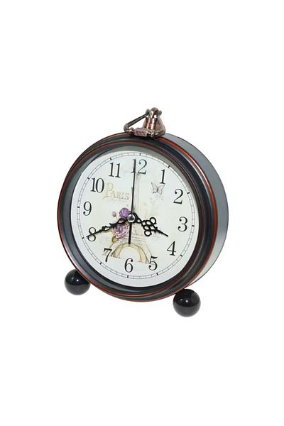 Poro Online Ceas de masa cu alarma PO 40, Aspect metal antic