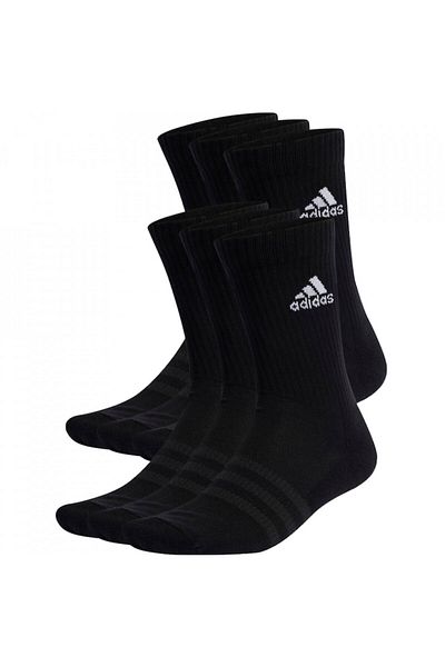 adidas Set 6 pairs Cushioned Crew Socks, black, 43-45